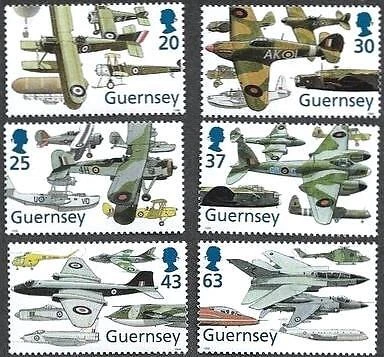 T716 GUERNSEY STAMP 1998 AIRCRAFT/ROYAL AIR FORCE/SOPWITH/HURRICANE SC629-34 MNH - Image 1 of 1