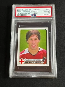 2005 Panini Champions of Europe Ruud Van Nistelrooy sticker PSA 10 POP 3! - Picture 1 of 2