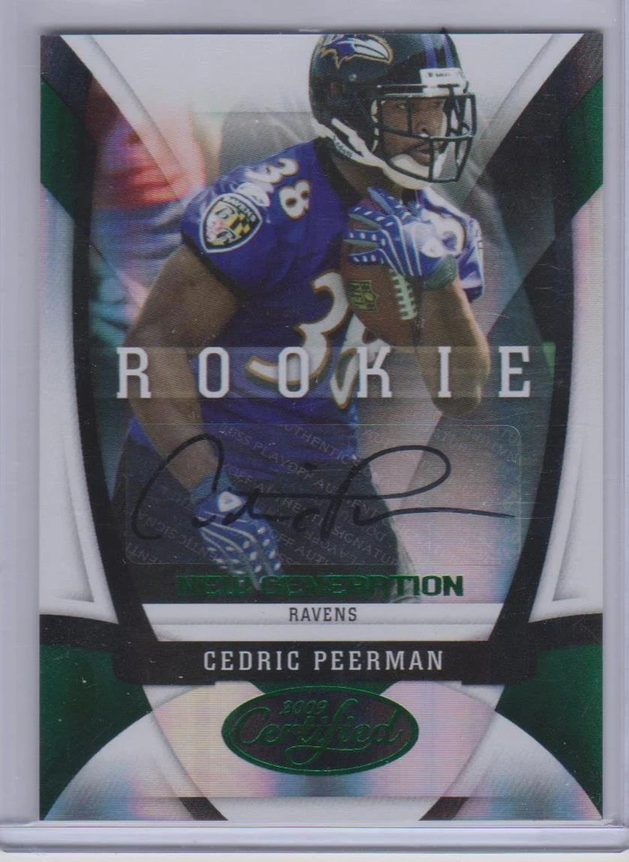 CEDRIC PEERMAN 2009 CERTIFIED MIRROR EMERALD NEW GENERATION AUTO RC #D 3/5 - Image 1 of 1