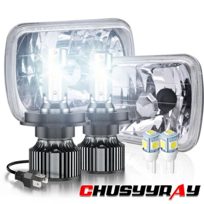 Par de faros LED de haz alto/bajo DRL Fit Chevy G10 G20 G30 Van 1978-1995 5x7 7x6" Foto 1 de 4