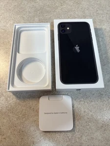 BOX ONLY Apple iPhone 11 Black 64gb J1 - Photo 1 sur 6