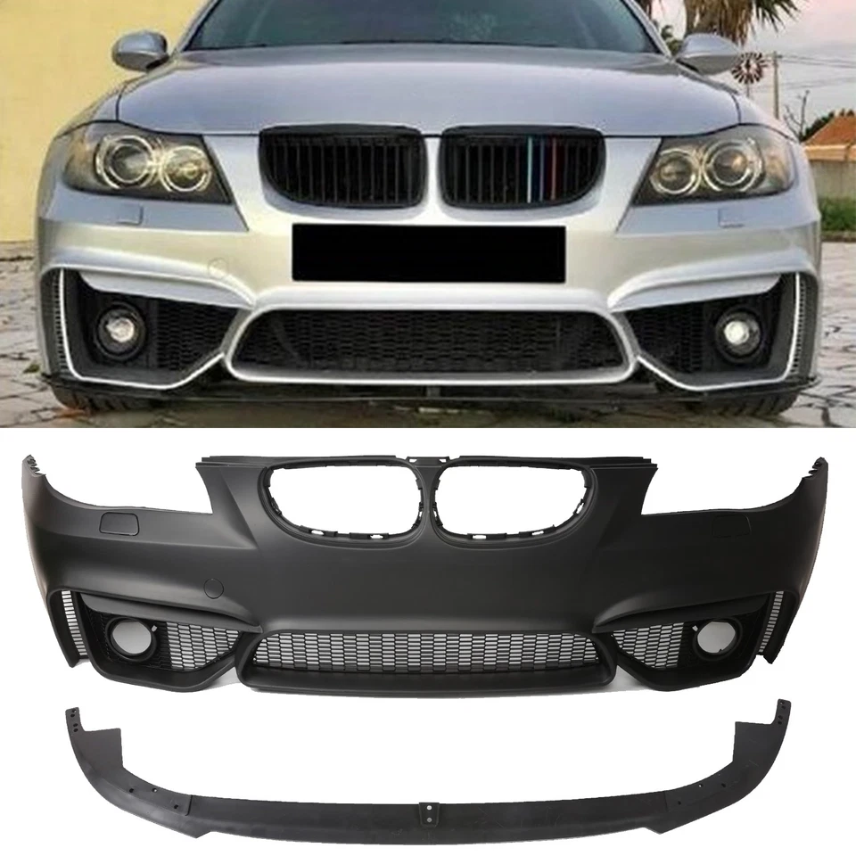 M4 Style Front Bumper Cover For BMW 5 Series E60 W/O PDC Holes W/O fog Light 4D Foto 1 de 4