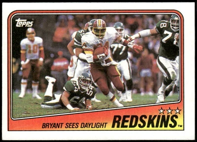 1988 Topps #7 Redskins Team Leaders - Kelvin Bryant - Image 1 of 2