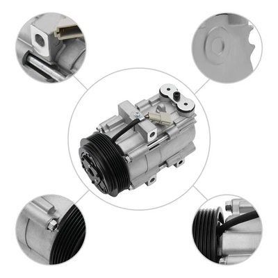 A/C Compressor For 2005-2006 Ford F-150 4.6L Air Conditioner Compressor +Clutch Foto 1 de 4