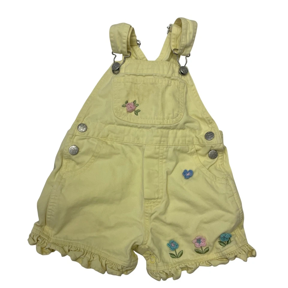 Mono corto de colección con volantes bordados flores tejidas para bebés niñas 18M Foto 1 de 4