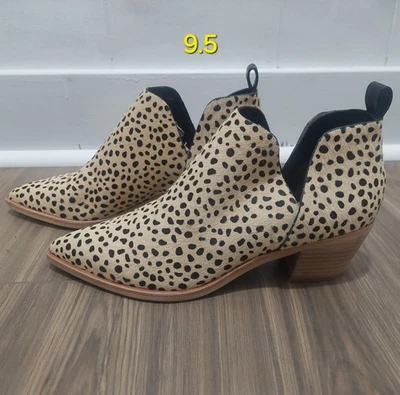 BOTINES DOLCE VITA SONNI ESTAMPADO LEOPARDO PELO DE BECERRO MUJER TALLA 9.5 Foto 1 de 4