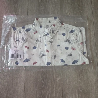 Janie And Jack Boys STAR WARS Icon Poplin Shirt Size 10 White  - Image 1 of 3