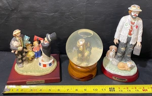 Emmett Kelly Jr. figures statue Step Right Up (signed) Veterinarian & globe - Picture 1 of 12