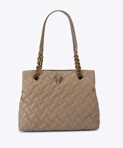 NWT Kurt Geiger London Taupe Leather Kensington Tote Bag - Picture 1 of 14