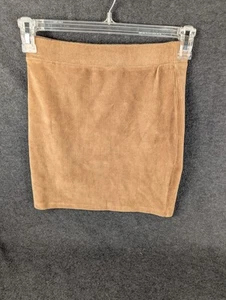 Forever 21 Size S Mustard Yellow Stretch Velvet Mini Skirt - Picture 1 of 8