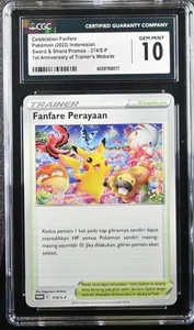 Fanfare Perayaan 374/S-P CGC 10 Indonesia Celebration Journey Pokemon Card - Picture 1 of 2