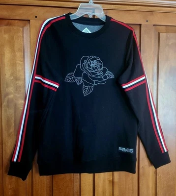 Pullover Gravity Original Manga Larga Negro Estampado Rosa Rayas Talla Mediana  Foto 1 de 4