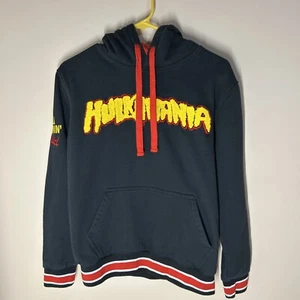 Vtg WWE Hulk Hogan Black Hulkamania Sweatshirt Hoodie Small Still Runnin Wild - Picture 1 of 12