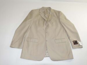 Giorgio Fiorelli Men's Blazer Size 48 Long NWT Beige 48L Suit Coat Sports Jacket