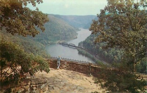 Cartolina Vista Occhio di Uccellino Nido di Falco Nuovo Fiume Canyon Ponte Gauley Non Spedita - Foto 1 di 2