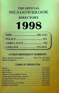 Meadowbrook Neighborhood Directory Brighton NY 1998 - Picture 1 of 1