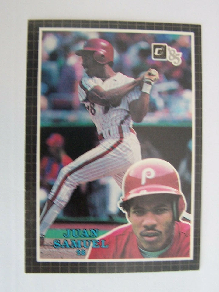 JUAN SAMUEL PHILADELPHIA PHILLIES 1985 Donruss Baseball Card Action All-Stars  - Image 1 of 1