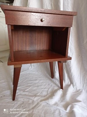 Ancien  Meuble d'appoint  Chevet table de nuit   pieds compas - Photo 1/4