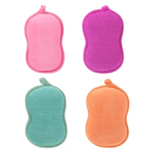 4 Stück abgestorbene Haut entfernen Pad Körperschaum Schrubber Schwamm Babyschwamm zum Baden Baby - Bild 1 von 12