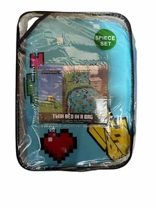 Kid’s Twin Minecraft Bed in a Bag, 5 Piece set - Picture 1 of 4