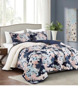 Abstract Hermia Contemporary Quilt Set - 3 Piece Set - Picture 1 of 10