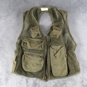 Vintage 80s Flight Survival Vest Size M / L Mesh Cargo Broken Zipper Military - Picture 1 of 14