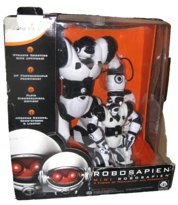 WowWee Robosapien White Black Robot Combo Large Mini RC Remote Control Damaged - Image 1 of 4