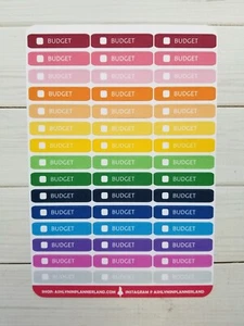 Budget Checklist Planner Stickers- Perfect For Any Planner- Erin Condren, Happy - Picture 1 of 2