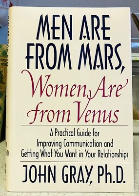 Men Are From Mars, Women Are From Venus 1st Edition 1992 By John Gray HC DJ Foto 1 de 4