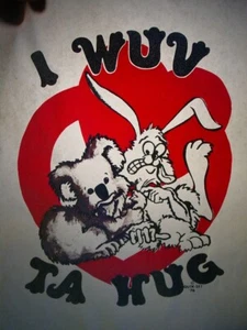 I WUV TA HUG 1970 DE COLECCIÓN AMERICANA HIERRO EN TRANSFERENCIA - BONITO, B-2 - Imagen 1 de 3