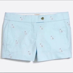 J.CREW - CHINO SHORTS mit BESTICKTEN SCHWÄNEN - Größe 6 - Bild 1 von 7