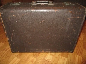 Vintage~Wheary Aviator Black Hard Suitcase~1930's~Early Aviation Collectible Lug - Picture 1 of 12