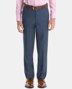 Lauren Ralph Lauren Wool Dress Pants Big Boys 14R Blue Heather Button Zipped - Picture 1 of 18