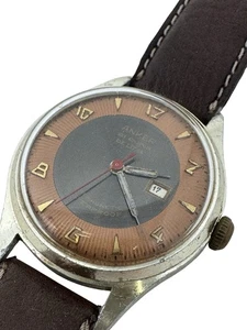 Vintage Anker Wristwatch – Two-Tone Copper & Black Dial, Date Display - Imagen 1 de 9