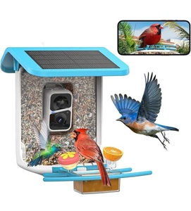 SMONET Vogelfutterhaus mit Kamera B300: Smarte Vogelhauskamera KI-Erkennung So... - Bild 1 von 10