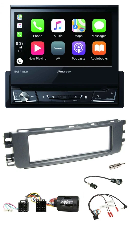Pioneer DVD Bluetooth DAB USB Lenkrad Autoradio für Smart ForFour 04-06 W454 Aud - Bild 1 von 4