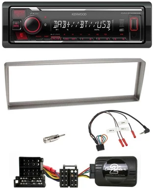 Kenwood Lenkrad Bluetooth USB DAB Autoradio für Alfa Romeo 156 ab 2003 silber - Bild 1 von 4