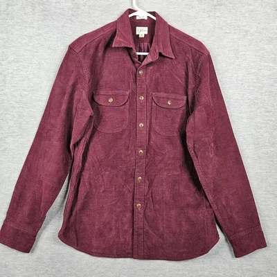 J.Crew Men’s Corduroy Classic Red Button Up Heavyweight Shirt Size M - Image 1 of 4