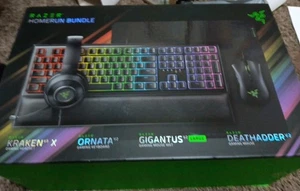 Razer, klawiatura RGB "Homerun" + mysz + mata + zestaw słuchawkowy - Zdjęcie 1 z 4
