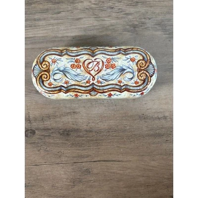 Gafas de sol Brighton azul, marrón y naranja estaño espuma acolchada interior con etiqueta, tapa con bisagras Foto 1 de 4