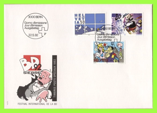 Switzerland 1989 Comics Festival set on First Day Cover - Image 1 of 1
