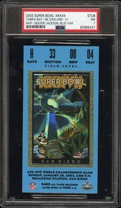 SUPER BOWL XXXVII - PSA TICKET 2003 TAMPA BAY BUCANEERS OAKLAND BLUE VAR. PSA 7 - Bild 1 von 1