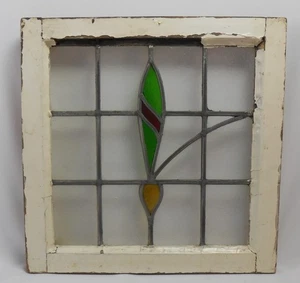Antique Stained Glass Window in Frame - Picture 1 of 7