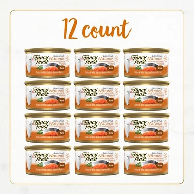 Purina Gourmet Naturals Pate Wet Cat Food, Alaskan Salmon, 3 oz Cans (12 Pack) - Image 1 of 4