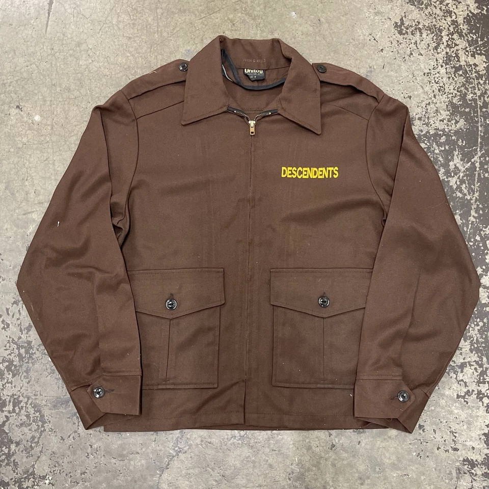 Chaqueta de Trabajo Descendants Tour Años 80 De Colección Punk Marrón Original 40 R Unitog RARA Foto 1 de 4