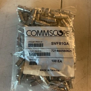 Commscope F81 Coax Barrel RG6 Female Splice Connector Cable Split F Type 3Ghz HD - Picture 1 of 3