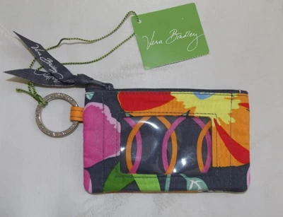 VERA BRADLEY Zip ID Case - Credit Cards, Key Chain - Jazzy Blooms - NWT - Image 1 of 3