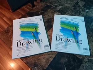 Strathmore 200 Series Drawing Paper, 9"x12" 40 sheets lot of 2 pads NEW - Picture 1 of 12