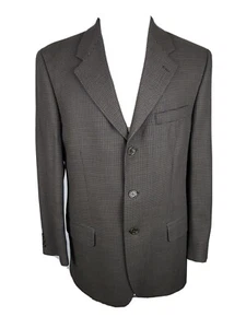 Kasper Vtg Mens Sz 40R Brown Herringbone Lt Weight 100% Wool Sport Coat S51 - Picture 1 of 24