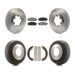 [Front+Rear] Brake Rotors Semi-Metallic Pad & Drum Kit For Nissan Pathfinder QX4 - Picture 1 of 12